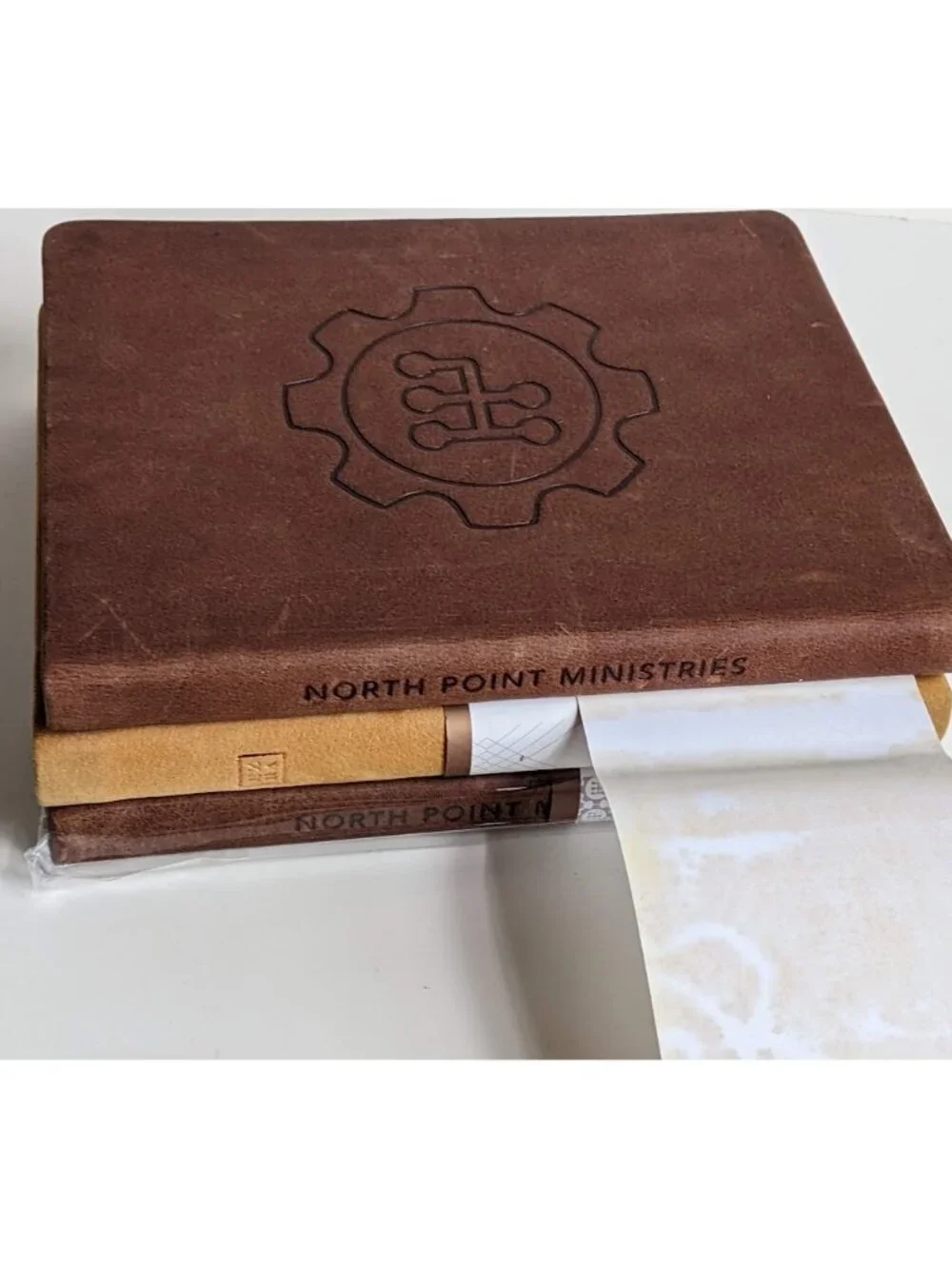 One Brown Leather Journal Notebook *New 208 Smooth Ivory Pages 5.5x7